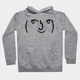 Black | ( ͡° ͜ʖ ͡°) Regular Lenny Face Hoodie